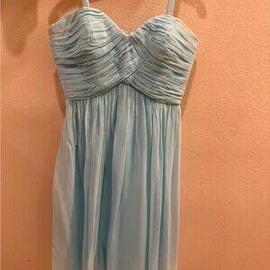 Donna Morgan Sky Blue Strapless Dress